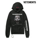 Vetements ヴェトモン 2017-2018年秋冬新作 Rammstein Oversized Printed Cotton-Blend Jersey Hoodie メンズ パーカー トップス