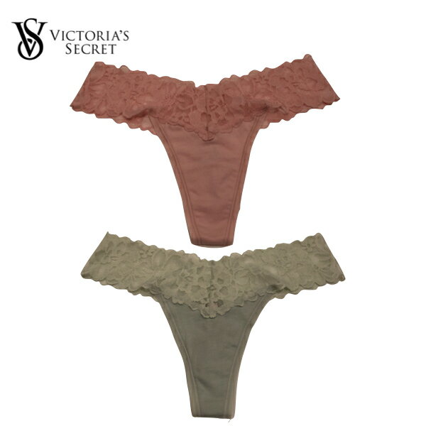 【2colors】VICTORIA S SECRET Satin Thong Pink/Khaki Ladys Underwear 2020SS ビクトリアシークレット サテン Tバック ピンク/カーキ 2カラー レディース アンダーウェア 下着 2020年春夏