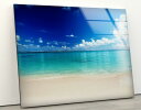ガラスアート パネルアート ビーチ 海岸 海 風景 おしゃれ ウォールアート インテリア 壁掛け雑貨 アートパネル