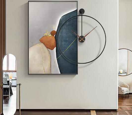【特大サイズ/パネルアート×掛け時計】 アートパネル キャンバスアート 抽象画 abstract おしゃれ ウォールアート 店舗 ショップ 商用 インテリア 壁掛け雑貨