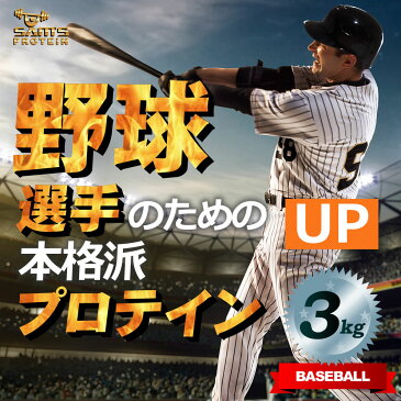 【訳あり アウトレット 賞味期限間近】 サムズ プロテイン アスリート 野球選手 ベースボール プロテイン UP 3kg(約120回分)ミックスフルーツ味