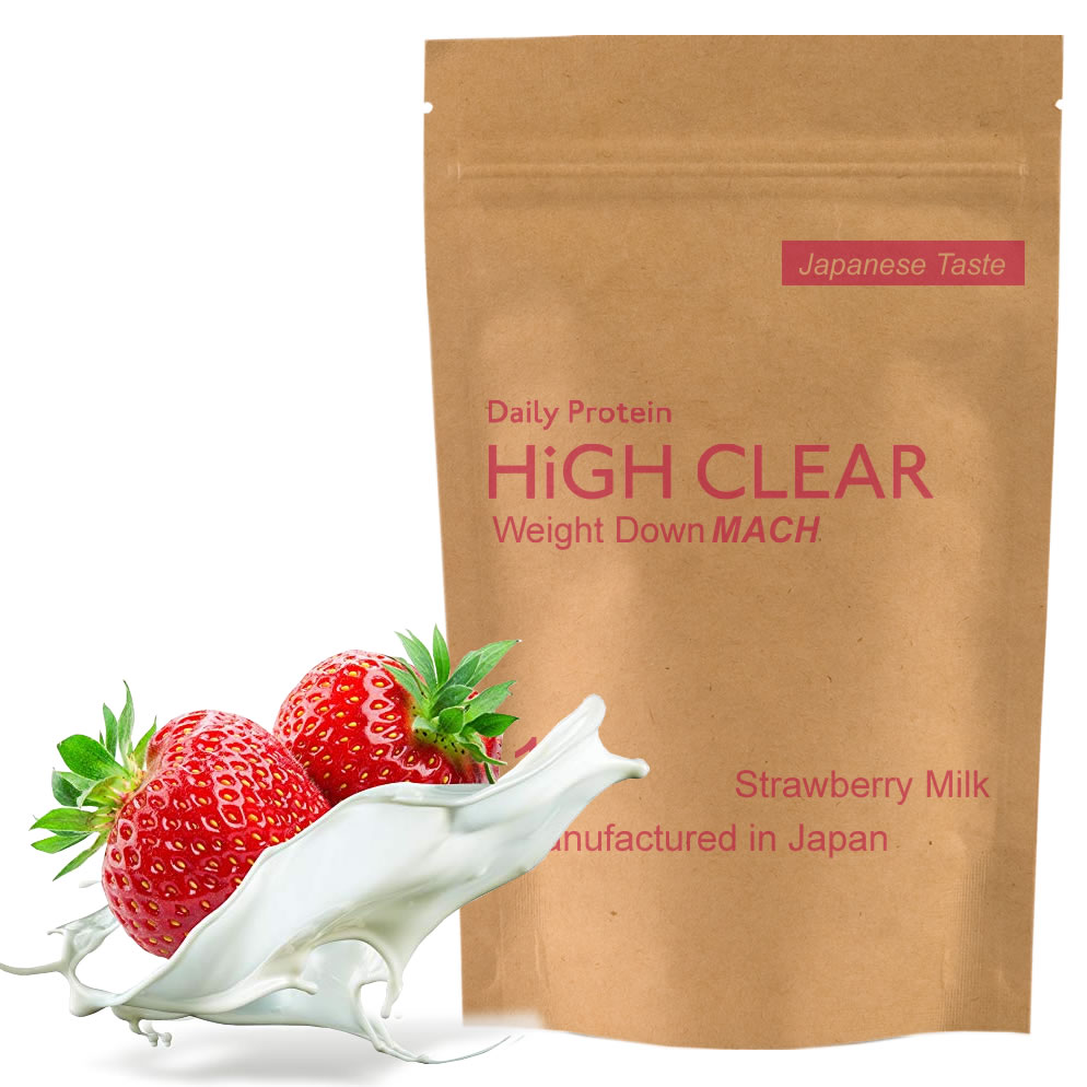 HIGH CLEAR ハイクリアー ウェイトダウンマッハプロテイン ストロベリーミルク味 1kg 女性 女性用 男性 男性用 ホエイプロテイン ソイプロテイン ホエイ ソイ ダイエット 減量 筋トレ