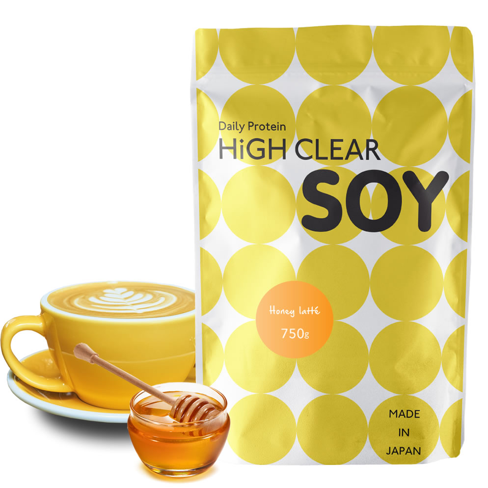 ハイクリアー ソイプロテイン 100 ステビア ハニーラテ味 750g ソイ プロテイン 大豆プロテイン 大豆 女性 女性用 ダイエット 減量 筋トレ 健康 子供のサムネイル