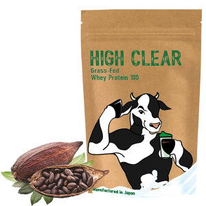 HIGHCLEARハイクリアーWPCホエイグラスフェッド乳酸菌500億個プロテイン1kg(約33回分)ココア味乳酸菌&ステビアHIG002