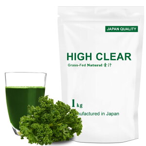 HIGHCLEARハイクリアーWPCホエイグラスフェッド乳酸菌500億個プロテイン1kg(約33回分)青汁味HIG004