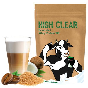 HIGHCLEARハイクリアーWPCホエイグラスフェッド乳酸菌500億個プロテイン1kg(約33回分)ココナッツシュガーカフェラテ味乳酸菌HIG007
