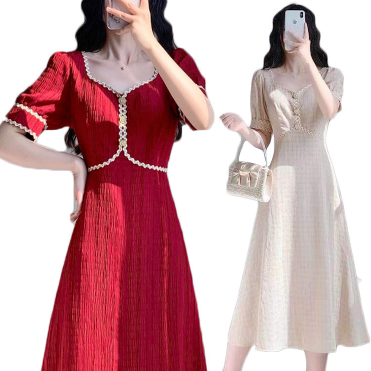 レディース ロングワンピース 半袖 春 夏 レースワンピース ワンピース マキシワンピース プリーツワンピース フリルワンピース Aライン Vネック レースワンピース フレアワンピース 送料無料 おしゃれ シンプル 無地 カジュアル