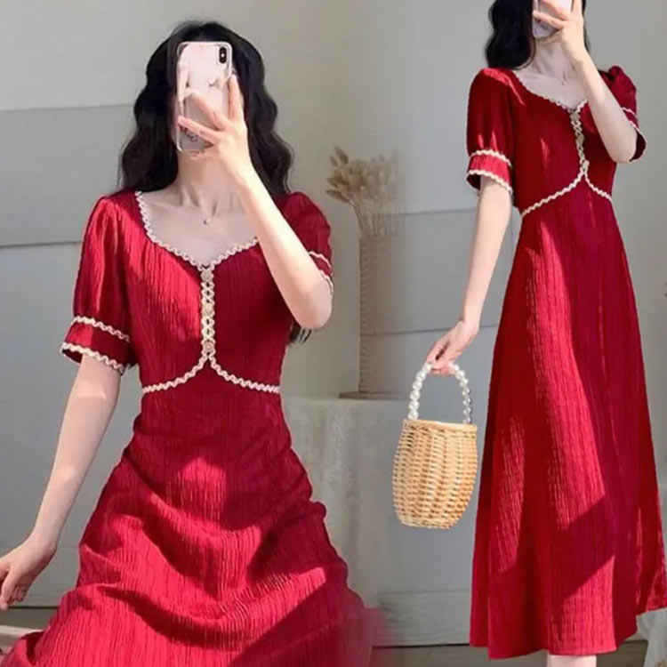 レディース ロングワンピース 半袖 春 夏 レースワンピース ワンピース マキシワンピース プリーツワンピース フリルワンピース Aライン Vネック レースワンピース フレアワンピース 送料無料 おしゃれ シンプル 無地 カジュアル