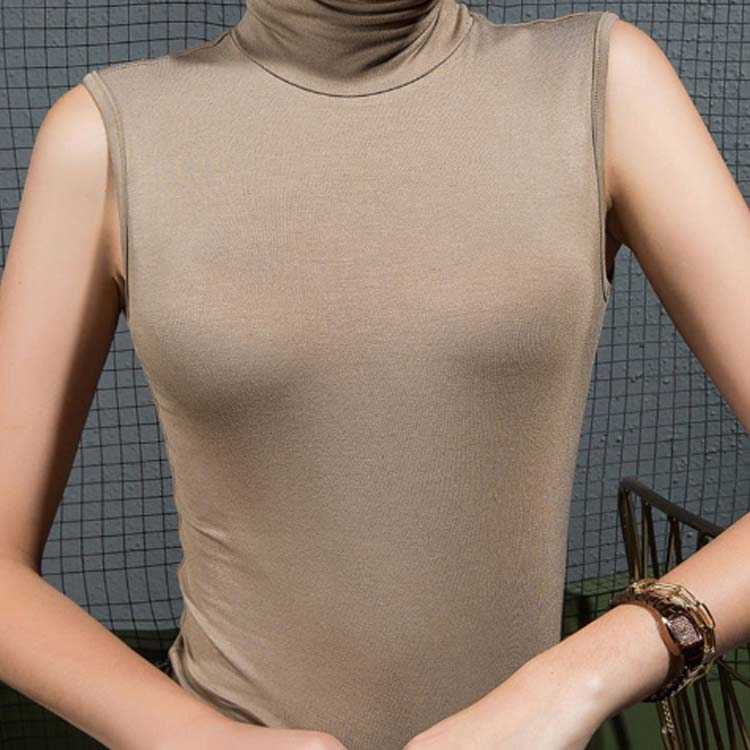 長袖/袖なし ハイネックトップス tシャツ カットソー ハイネック 無地tシャツ ハイネックtシャツ ハイネックカットソー タイト インナー トップス シンプル 無地 春 夏 秋 冬 送料無料 fast-fashion-10007621 Fast Fashion サンプル画像3
