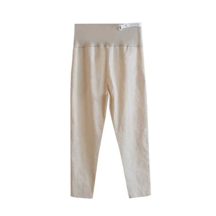 全3色×3サイズ！マタニティ パンツ マタニティ ボトム ズボン 綿麻 マタニティパンツ テーパード 産前 産後 カジュアル オフィス 通勤 アンクル 9分丈 ナチュラル 無地 春夏