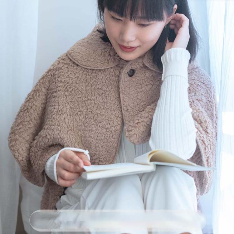 肩当て 肩当 肩あて ボア フリース 首 肩 背中 温め グッズ あったかケープ 両面起毛 衿付き メンズ レディース 防寒 暖かい 着る毛布 ポンチョ 部屋着 ロング 保温 防寒対策 夜用 介護 施設 入院 寝具 寒さ対策 電気を使わない 秋 冬 fast-fashion-10014320 Fast Fashion サンプル画像3