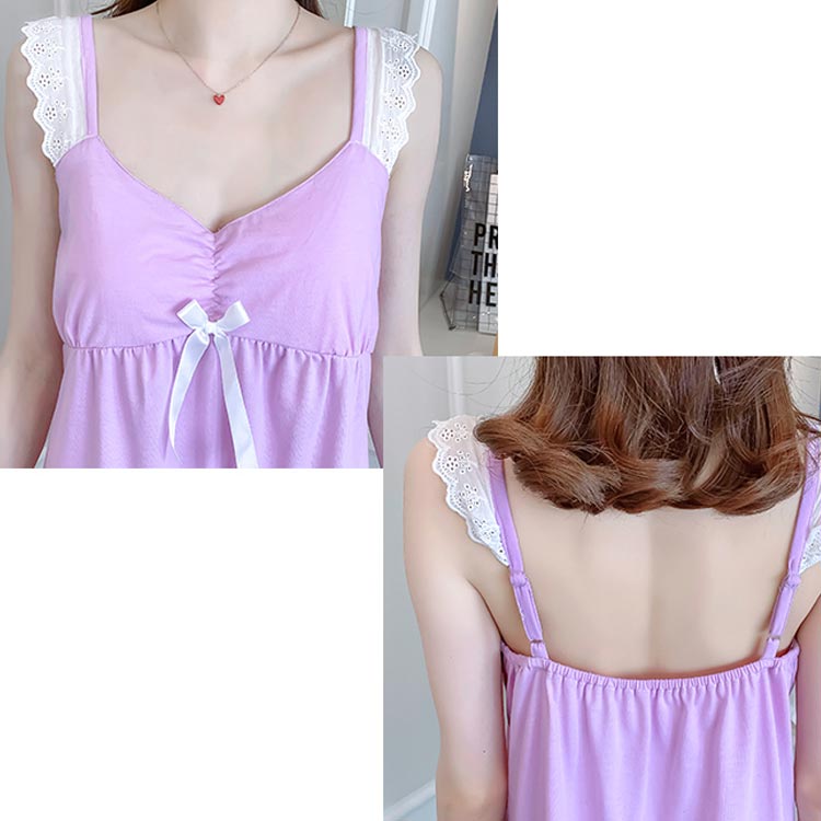 パジャマ レディース ナイトウエア ルームウエア ワンピース 部屋着 寝間着 ジャンパースカート 膝丈 キャミソール レース かわいい セクシー 上品 快適 女性用 春夏 夏新作