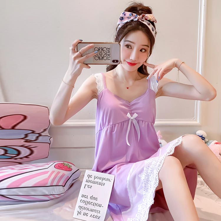 パジャマ レディース ナイトウエア ルームウエア ワンピース 部屋着 寝間着 ジャンパースカート 膝丈 キャミソール レース かわいい セクシー 上品 快適 女性用 春夏 夏新作