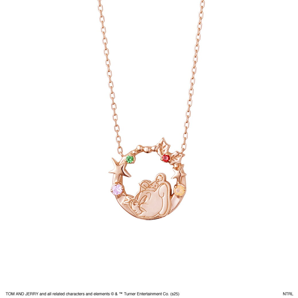 Rakuten - 【ラッピング無料】トムとジェリー×THE KISS　2025クリスマス限定ネックレス ジェリー　シルバーネックレス コラボ レディース ネックレス THE KISS 公式ショップ カップル 人気 ジュエリーブランド キャラクターネックレス THEKISS C-TJN204SVJE アニバーサリー