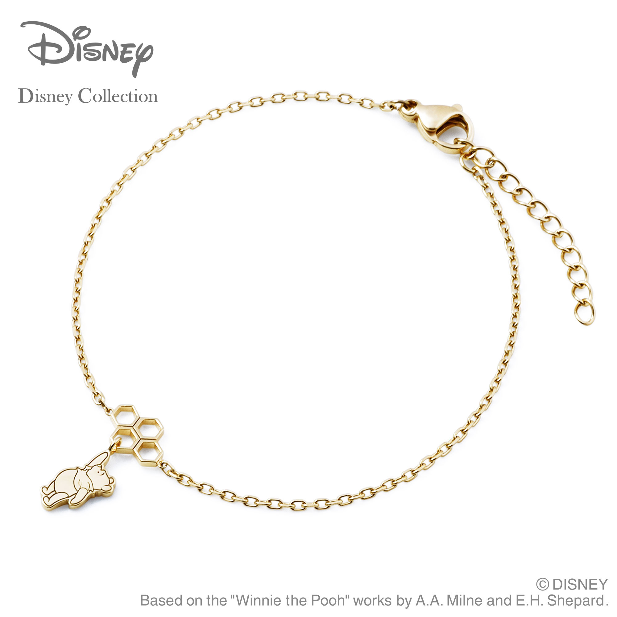 【THE KISS 公式ショップ】【ラッピング無料】【ディズニーコレクション】 ディズニー ブレスレット くまのプーさん ハチミツ 蜂の巣 THE KISS レ...