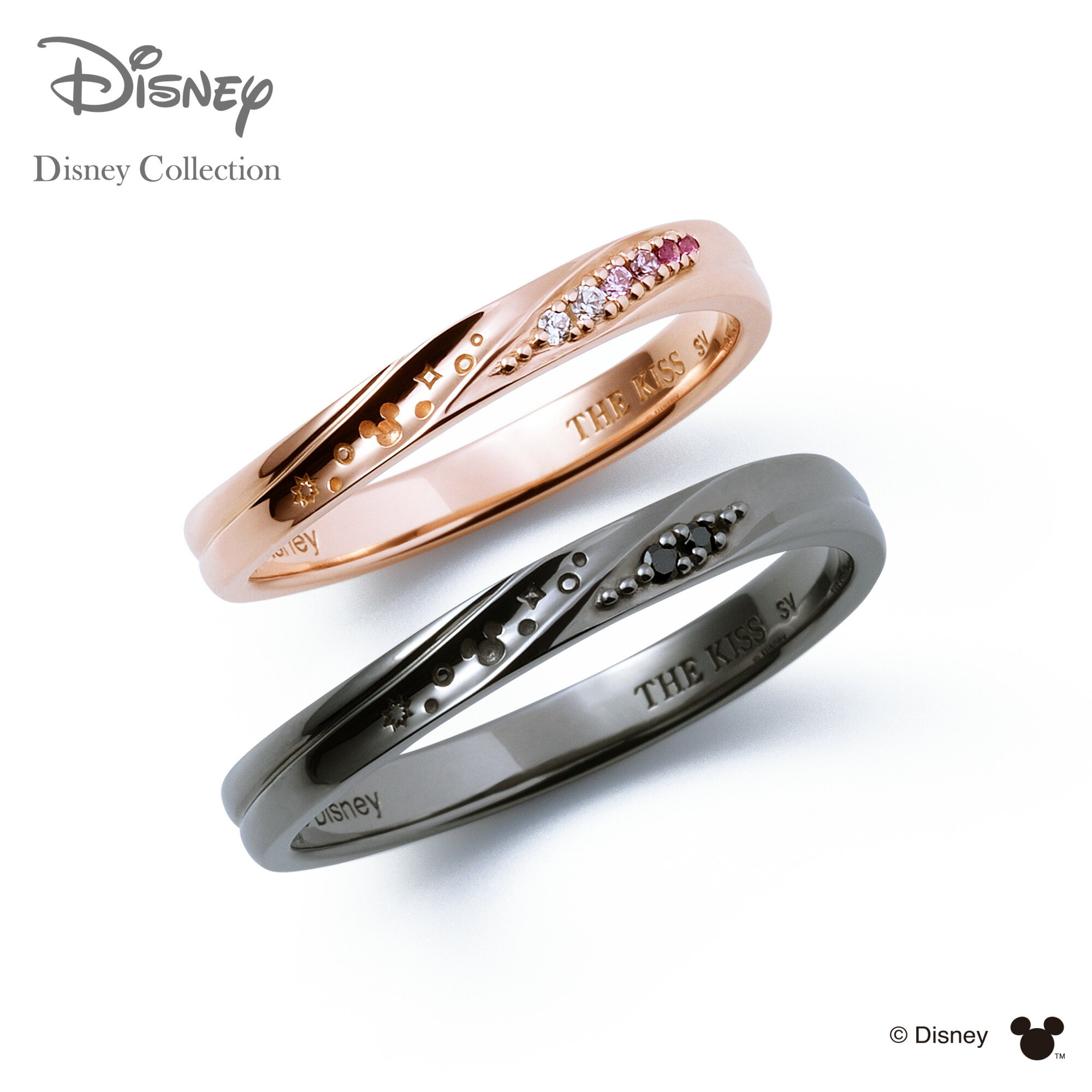 【THE KISS 公式ショップ】【ラッピング無料】【ディズニーコレクション】 ディズニーペアリング 隠れミッキーマウス THE KISS ペアリング シルバー...