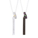 【ラッピング無料】【エヴァンゲリオン×THE KISSコラボ】零号機＆初号機 シルバーペアネックレス pair necklace☆EVANGELION ヱヴァンゲリヲン EVSN-35-EVSN-36 セット シンプル 大人【あす楽対応（土日祝除く）】