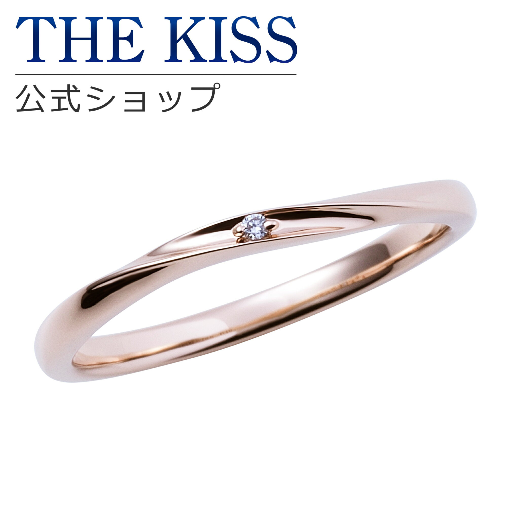 【ラッピング無料】THE KISS 公式ショップ K10 ピンクゴールド ペアリング （ レディース 単品 ） ペアアクセサリー カップル 人気 ジュエリーブランド THEKISS 指輪 プレゼント 2021-03RPG-DM ブライダル【あす楽対応（土日祝除く）】