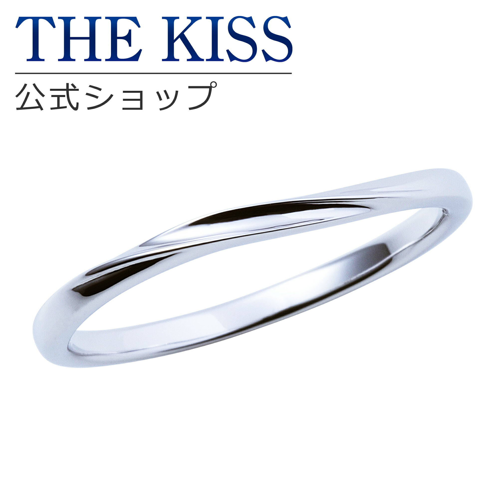 【ラッピング無料】THE KISS 公式ショップ K10 ホワイトゴールド ペアリング （ メンズ 単品 ） ペアアクセサリー カップル 人気 ジュエリーブランド THEKISS 指輪 プレゼント 2021-03RWG-DM ブライダル【あす楽対応（土日祝除く）】