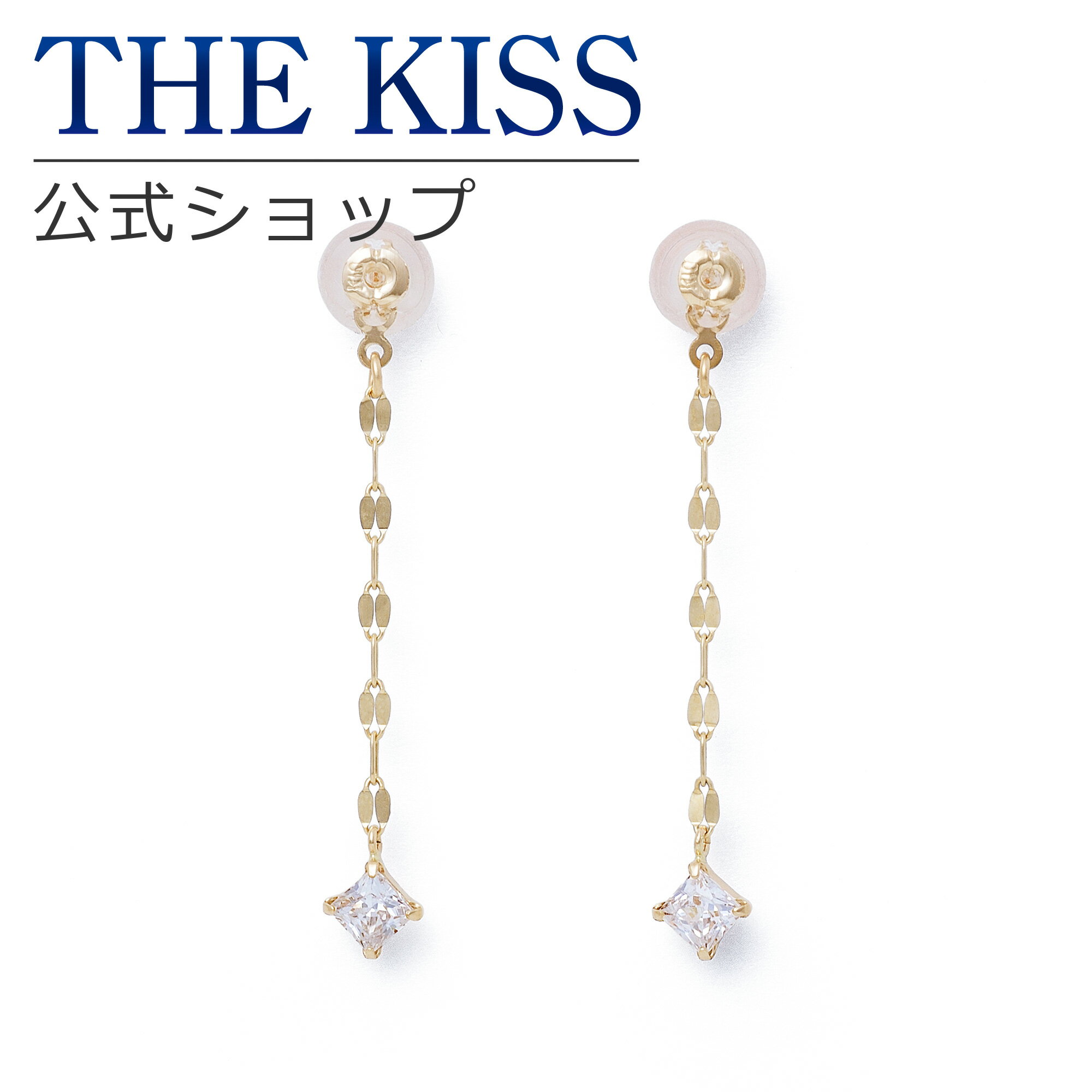 【ラッピング無料】THE KISS 公式ショップ K10 イエローゴールド ピアスキャッチ ペタルチェーン キュービックジルコニア キャッチ レディースジュエリー アクセサリー ジュエリーブランド レディースキャッチ AL-C002YGCZ ブライダル【あす楽対応（土日祝除く）】