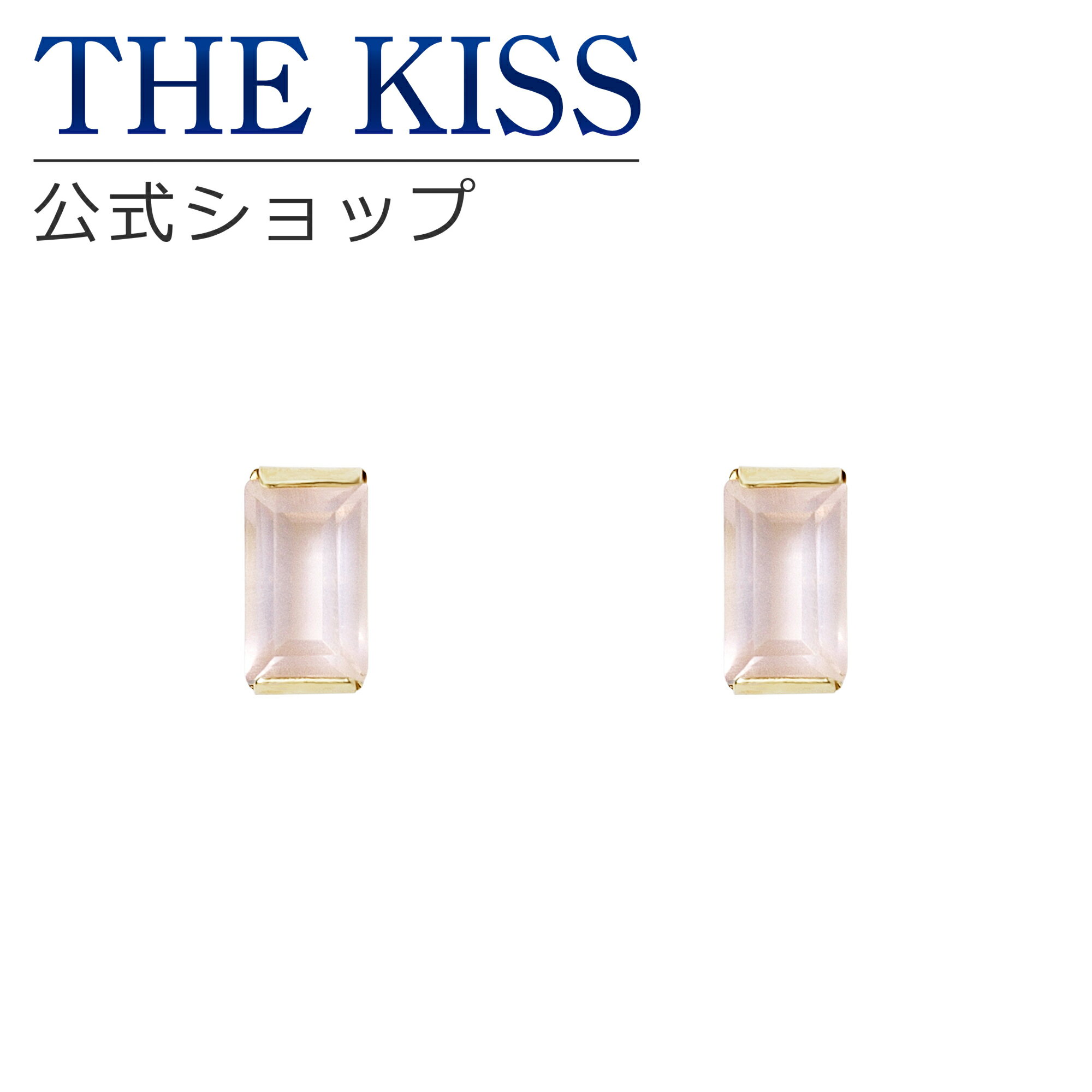 【ラッピング無料】THE KISS 公式ショップ K10 イエローゴールド ピアス ローズクォーツ ピアス レディースジュエリー・アクセサリー ジュエリーブランド THEKISS レディースピアス プレゼント IS0970RQ 母の日【あす楽対応（土日祝除く）】