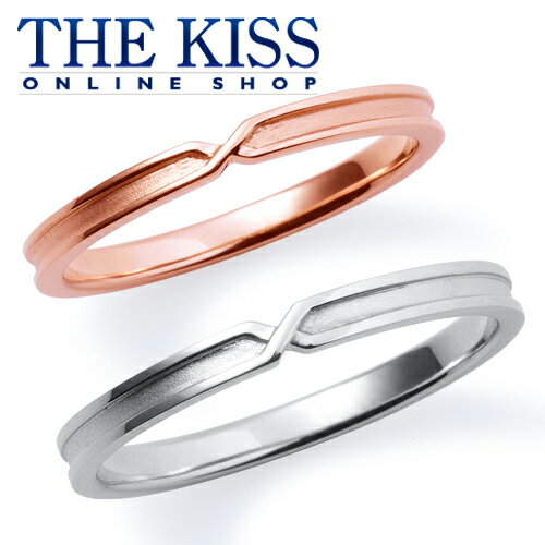 楽天THE KISS 公式ショップ【ラッピング無料】THE KISS 公式ショップ K10ゴールド 結婚指輪 マリッジリング ペアリング ペアアクセサリー カップル 人気 ジュエリーブランド THEKISS ペア 指輪 K-R465PG-466WG セット シンプル 細身 男性 女性 2個セット 母の日【あす楽対応（土日祝除く）】