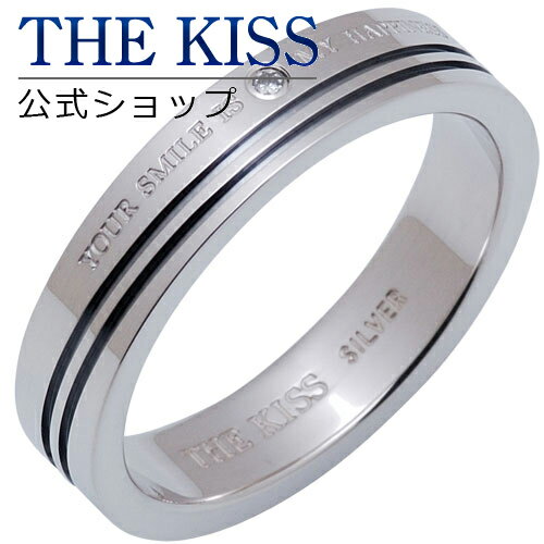 【SALE 50%OFF】【半額】THE KISS 公式ショップ シルバー ペアリング ( メンズ 単品 ) ダイヤモンド ペアアクセサリー カップル に 人気...