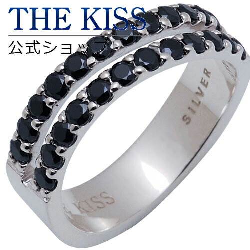 【SALE 50%OFF】【半額】THE KISS 公式ショップ シルバー ペアリング (メンズ 単品 ) ブラックキュービック ペアアクセサリー カップル に...
