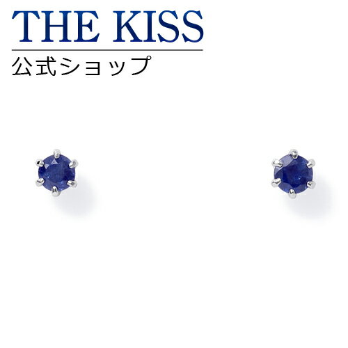 【ラッピング無料】THE KISS 公式ショップ K10 ホワイトゴールド ピアス サファイア ピアス レディースジュエリー・アクセサリー ジュエリーブランド THEKISS レディースピアス プレゼント IS0927SP 母の日【あす楽対応（土日祝除く）】のサムネイル