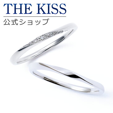 【ラッピング無料】THE KISS 公式ショップ K10ゴールド 結婚指輪 マリッジリング ペアリング ペアアクセサリー カップル 人気 ジュエリーブランド THEKISS ペア 指輪 ORDER-K-R453WG-454WG セット シンプル 細身 男性 女性 2個セット ザキス 夏 浴衣