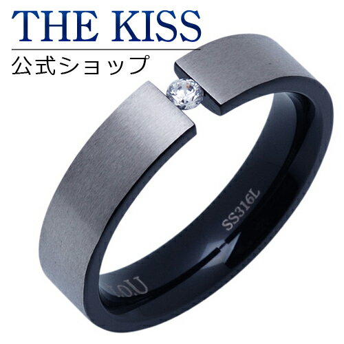 【SALE 50%OFF】【半額】【ラッピング無料】THE KISS 公式ショップ ペアリング 金属アレルギー対応 サージカルステンレス （ メンズ 単品 ） ペアアクセサリー カップル 人気 ジュエリーブランド THEKISS 指輪 TR3037CB ブライダル