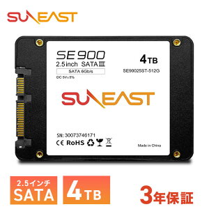 ڹ 3ǯݾڡSUNEAST SSD  4TB SATA3 6Gbps 3D NANDեå ǥȥåץѥ Ρȥѥ PS4ưǧ 2.5 顼ǽ  ׷˶ ¢SSD SE90025ST-04TB