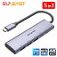 SUNEAST USB Type-C Type-A ޥϥ 5in1 Multi HUB ®ǡž USB3.2 Gen1 ͥType-C&A 4ݡȡUSB PD 100W б  ߥ˥ C Ѵץ   1ǯݾ SE-HUBC51A3C1P