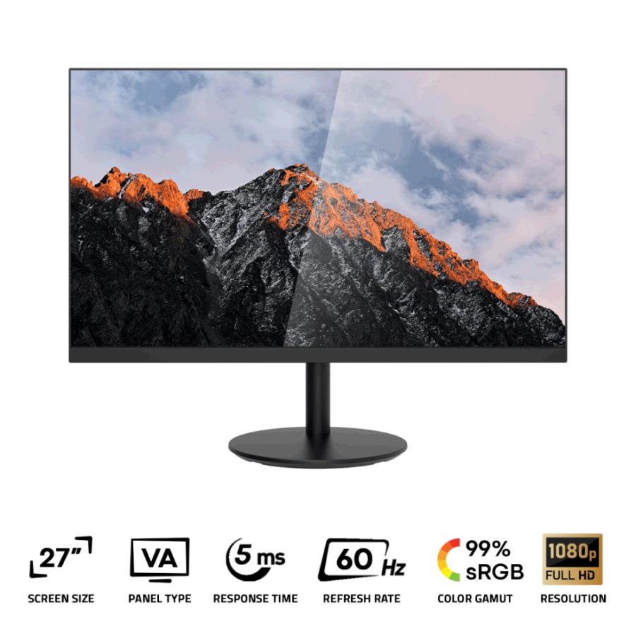 在庫わずか 期間限定セール Dahua モニター 27インチ パソコン モニター PC switch hdmi 27型 ディスプレイ 1920 1080P FHD ワイドモニター 16:9 応答時間5ms ブルーライト軽減 広視野 チルト調節 フルHD 薄型 液晶モニター ブラック 低消費電力