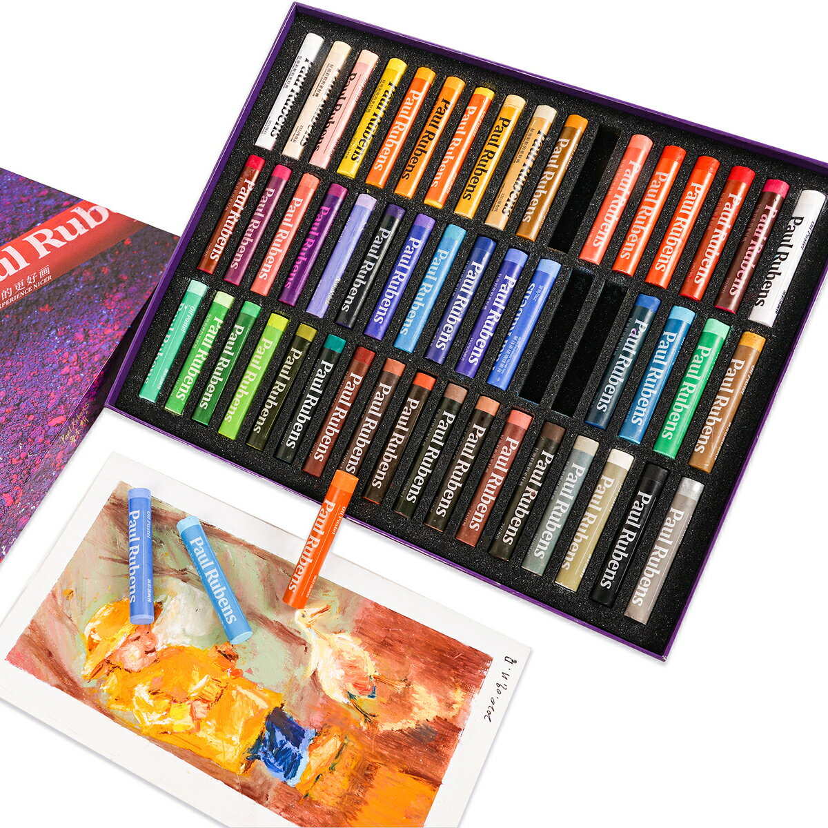 【正規代理店】Paul Rubens オイルパステル 50色 51本 セット プロ クレパス ソフトパステル soft OilPastel 画材 絵具 塗り絵 絵画 油絵 着色用 学生 新入学 お祝い えのぐ ホビー 画材 クリスマス ギフト 【送料無料】 【日本直送】