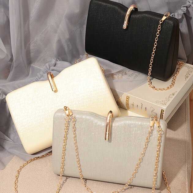 ビジュー付き 2WAY スクエア パーティー バッグ 女性 レディース ハンド ショルダー クラッチ ミニサイ..