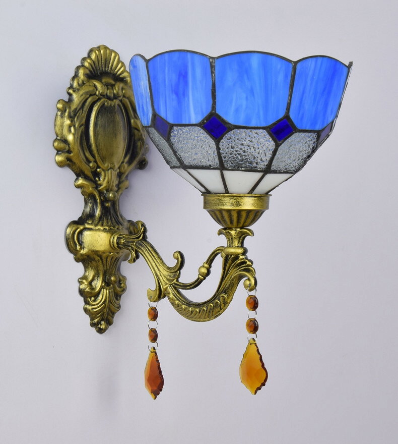 ブラケットライト 壁掛けライト 北欧 壁掛け照明 ステンドグラス 玄関照明 室内照明 インテリア 照明 照明器具 おしゃれ アンティーク 照明 LED ウォールライト [2]