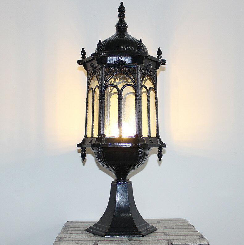 照明 照明器具 ガーデンライト 門柱灯 柱上付け照明 スタンドライト 門灯 玄関 屋外照明 レトロ 防雨 ..