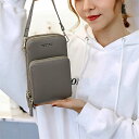 【送料無料】スマホショルダーバッグ レディース タッチ操作対応 スマホポシェット 多機能 スマホポーチ 入れたまま操作 斜め掛けミニバッグ