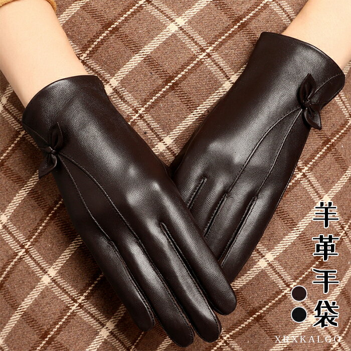 【スマホ対応】手袋 レディース 革 グローブ レザー ラム革 本革 手ぶくろ レザーグローブ 薄手 本革グローブ かわいい 女性用 レザー手袋 暖かい 防風 女...