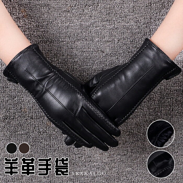 【スマホ対応】手袋 レディース タッチスクリーン対応 革 グローブ レザー 本革 手ぶくろ 厚く 薄い 2タイプ レザーグローブ 本革グローブ かわいい 女性用...