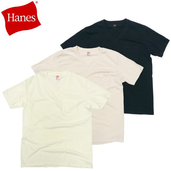 Hanes(ヘインズ) ヴィンテージ シリーズ Vネック ポケットTシャツ クラシック Tee