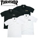 THRASHERiXbV[j̎q |Vc  ShJ zCg ubN XP[^[t@bV POLO SHIRT