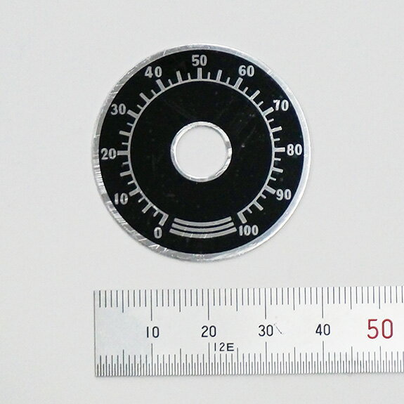 ユーボン UVR-N38B　直径38φボリューム用銘板