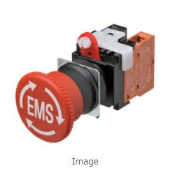 オムロン　A22E-M-02-EMS　非常停止用押ボタンスイッチ（φ22/φ25） 中形ターンリセット