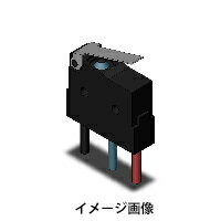 オムロン　D2SW-3L1M　シール形超小形基本スイッチ　ヒンジ・レバー形　一般負荷 一般形　1c (単極双投形)　定格通電電流 3A　リード線　ケーブル長 0.3m (下方向)　動作に必要な力（OF）：規格値 最大0.59N