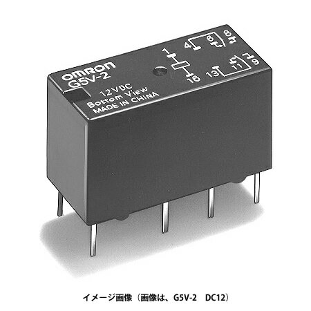 オムロン G5V-2-H1 DC24 ミニリレー 超高感度形/単安定 クロスバ・ツイン プリント基板用端子 DC24V 1A AC125V 0.5A 出力 2c DC24V 1A 