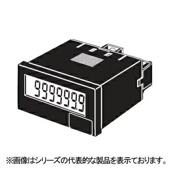 オムロン　H7ET-NFV-B-300 小型タイムカウンタ 48×24mm 7桁〈0.0h～999999.9h/0.0h～3999d23.9h〉 電圧入力AC/DC24～240V 加算 リセットキー無し ブラック ねじ締め端子