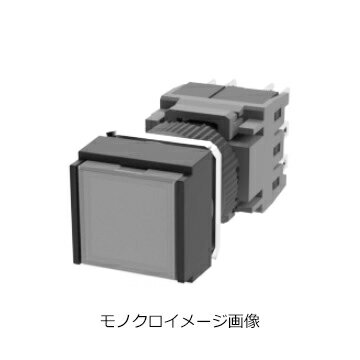 富士電機　AH164-SLR11E3（赤）φ16照光押しボタンスイッチ（角平形） 閉鎖形　1a1b　モメンタリ　LED　DC24