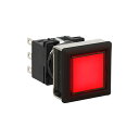 IDEC LB7L-M1T14R（赤） 照光押ボタンスイッチ 正角形 モメンタリ形1C 照光部電圧ACDC24V 取付穴□18.2